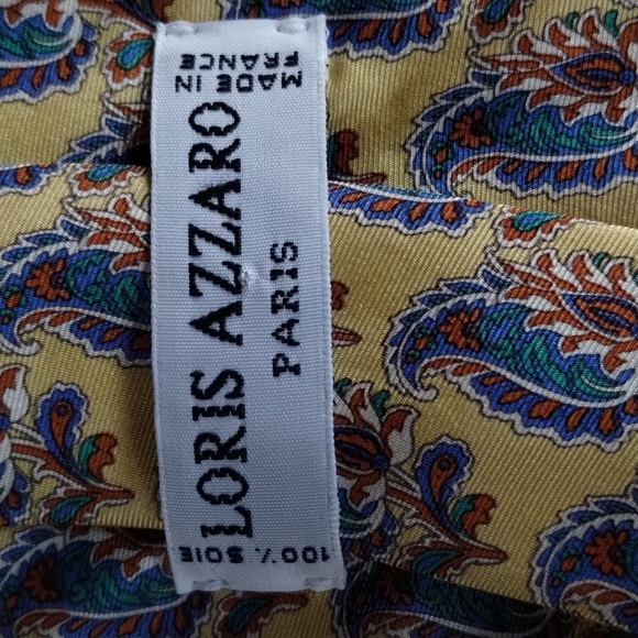 PARIS DESIGNER Lori's Azzaro 100% SILK Tie - Picture 3 of 4